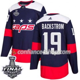 Adidas Maillot de Hockey Washington Capitals Nicklas Backstrom 19 2018 Stanley Cup Final Patch Stadium Series Authentic - Homme